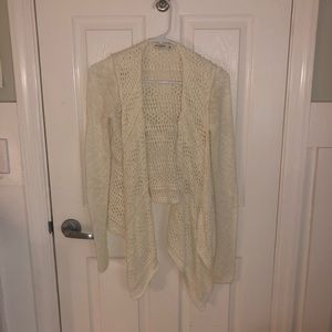 Abercrombie Kids crochet knit open sweater